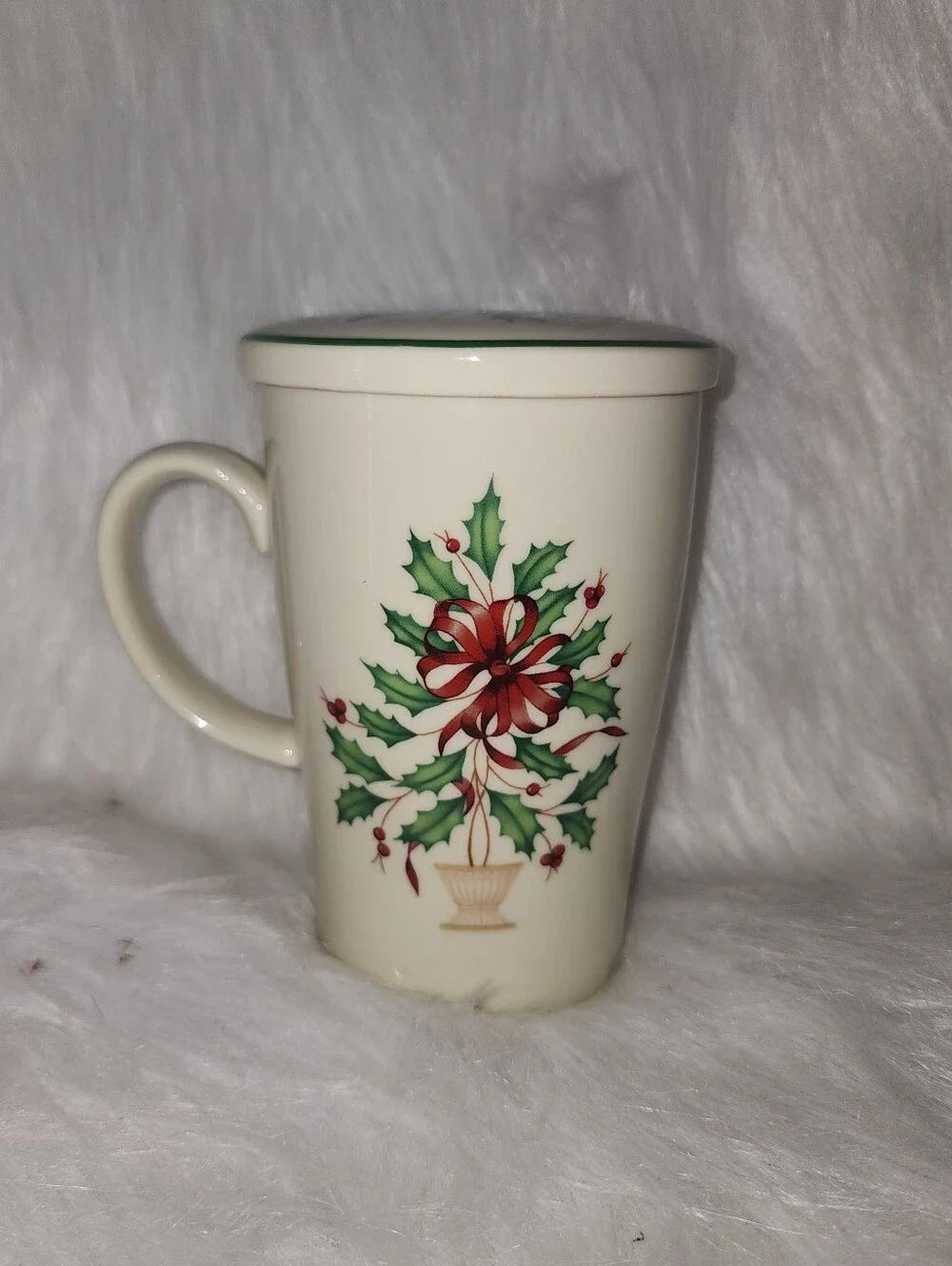 Lenox Warmest Wishes Tall Tree Mug With Lid 5.5